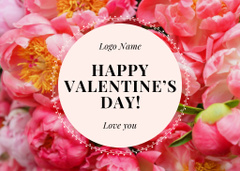 Valentine's Day Greeting with Tender Flowers