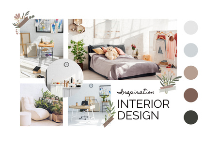 Interior Design Inspiration Mood Board Design Template