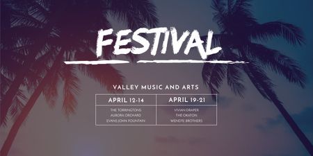 Designvorlage Ankündigung des Valley Music and Arts Festivals für Image