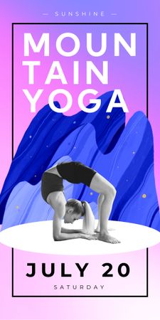 Yoga Classes Announcement Graphic Design Template