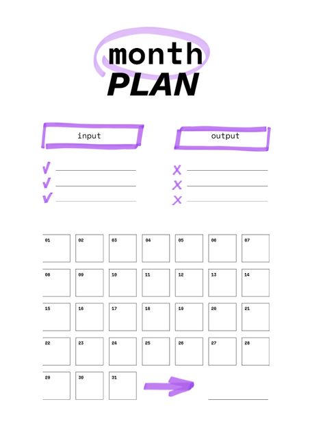 Monthly Budget Plan in Purple Schedule Planner tervezősablon