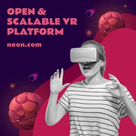 Modèle de visuel Offre de plateforme de réalité virtuelle ouverte - Instagram AD