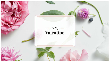 Ontwerpsjabloon van Presentation Wide van Valentine's Day Greeting