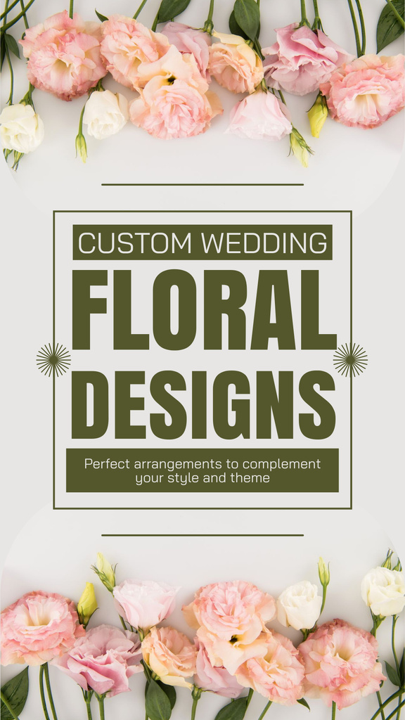 Creating Vivid Floral Design for Wedding Instagram Story Šablona návrhu