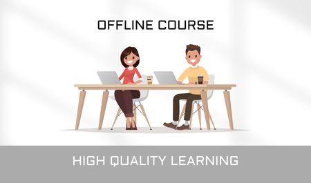 Educational Courses Ad Business card – шаблон для дизайну