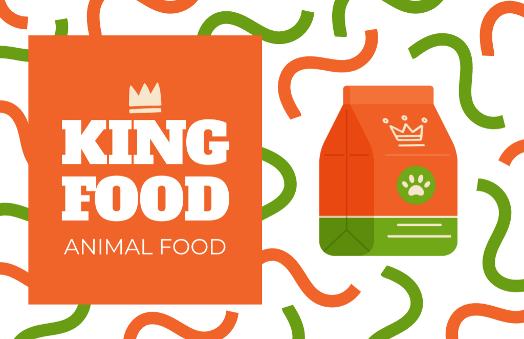 Modèle de visuel Best Quality Animal Food - Business Card 85x55mm