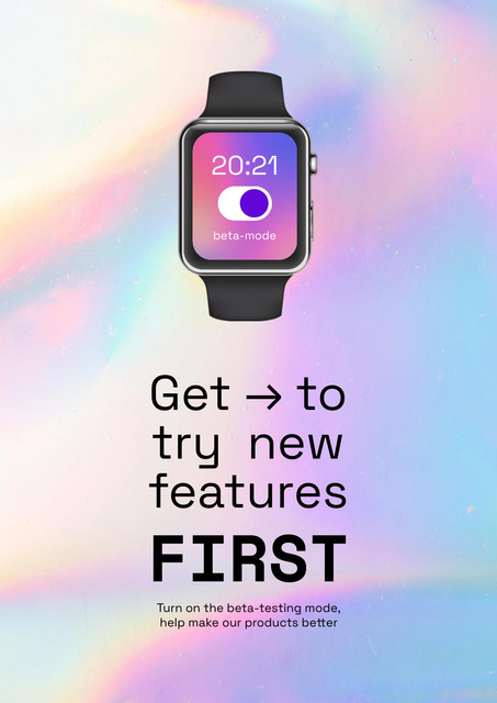 Smart Watches Startup Idea Ad Poster Design Template