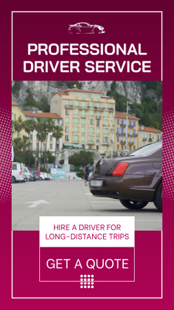 Professional Driver Service With Trip Offer TikTok Video Modelo de Design