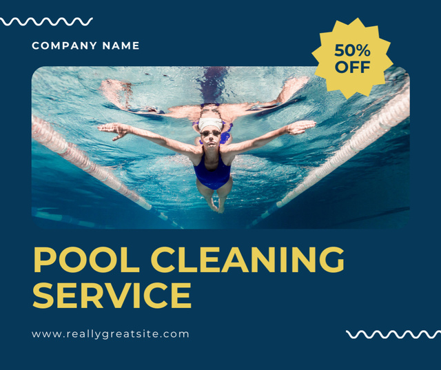 Special Discount on Pool Cleaning and Care Facebook Design Template