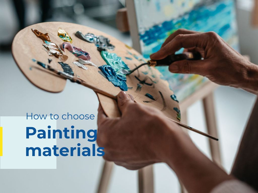 Painting materials Offer Presentationデザインテンプレート