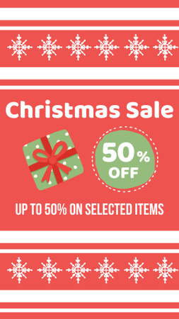 Modèle de visuel Christmas Holiday Sale Announcement - Instagram Story