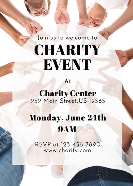 Welcome to charity event Invitation Design Template