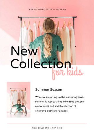 Template di design Recensione della collezione Kids Fashion Newsletter