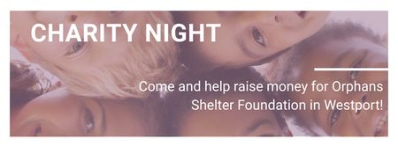 Modèle de visuel Corporate Charity Night - Facebook cover