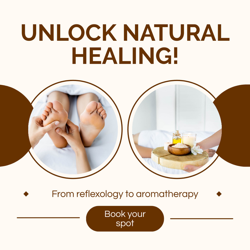 Plantilla de diseño de Unlocking Natural Healing With Booking Instagram AD 