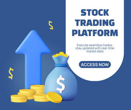 Powerful Stock Trading Platform for Gadgets Facebook Design Template