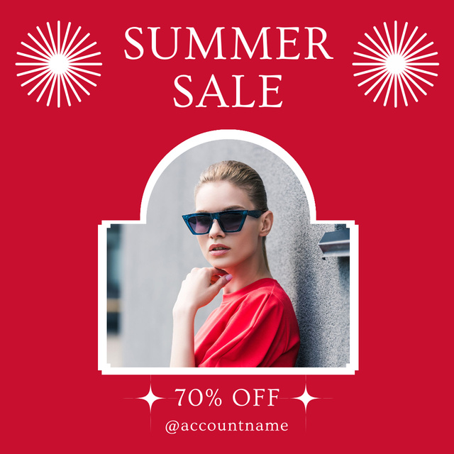 Platilla de diseño Mind-Blowing Summer Sale With Huge Discount Instagram