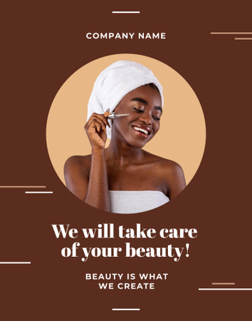 Plantilla de diseño de Incredible Beauty Services Ad with Woman applying Lotion Poster 22x28in 