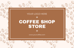 Coffee Store Loyalty Program on Beige