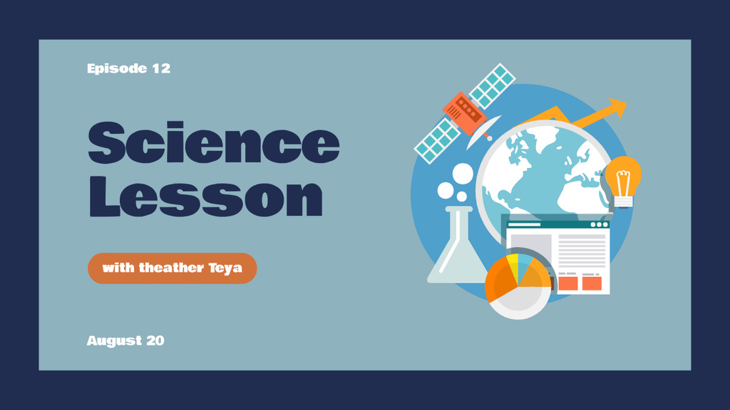 Science Lesson  Youtube Thumbnail Design Template