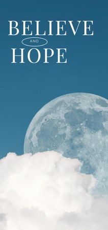 Plantilla de diseño de Church Invitation with Full Moon Sky Flyer DIN Large 