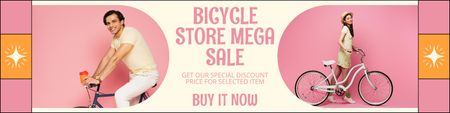 Mega Sale of City Bicycles Twitter Design Template