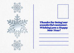 New Year Holiday Greeting with Bright Snowflakes
