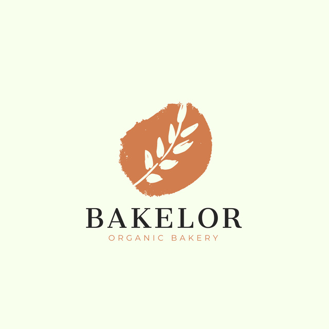 Organic Bakery Ad Logo Design Template
