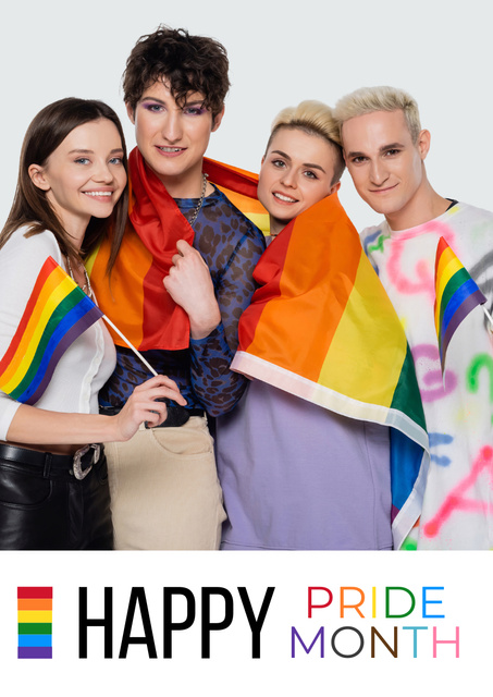 Platilla de diseño Advancing LGBT Awareness with Bold Illustration Poster A3