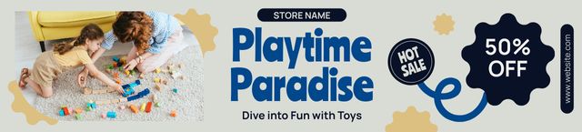 Hot Sale Children's Toys Ebay Store Billboardデザインテンプレート