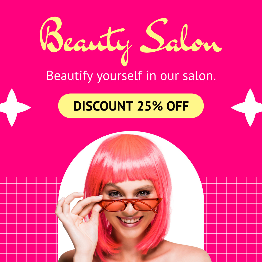 Discount in Beauty Salon Instagram Design Template