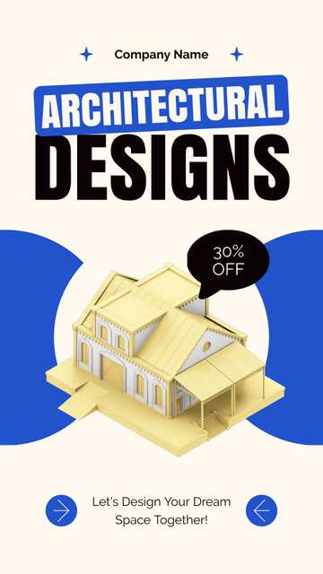 Architectural House Designs At Discounted Rates Instagram Video Story Πρότυπο σχεδίασης