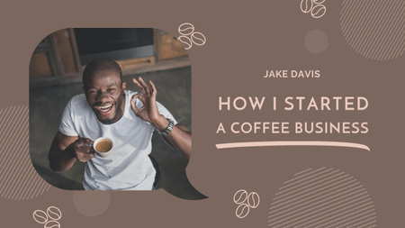 How to Start a Coffee Shop Youtube Thumbnail Design Template