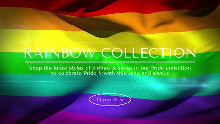 Pride Month Rainbow Fashion Collection Sale Announcement Full HD video Design Template