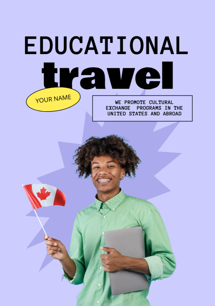 Educational Tours Ad Flyer A5 – шаблон для дизайну