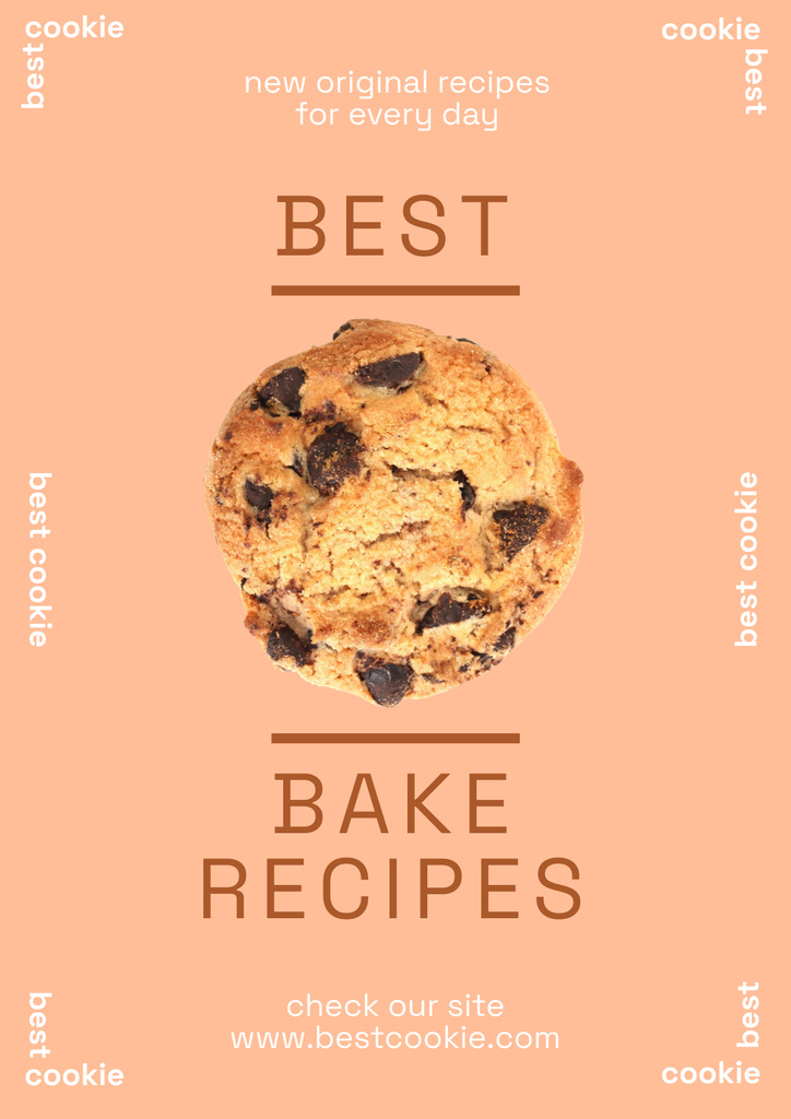 Designvorlage New Cookies Recipes Ad für Poster