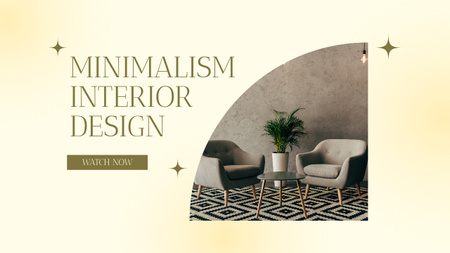 Plantilla de diseño de Offer of Minimalistic Interior Design Youtube Thumbnail 
