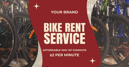 Wide Assortment of Bicycles for Rent Facebook AD Design Template