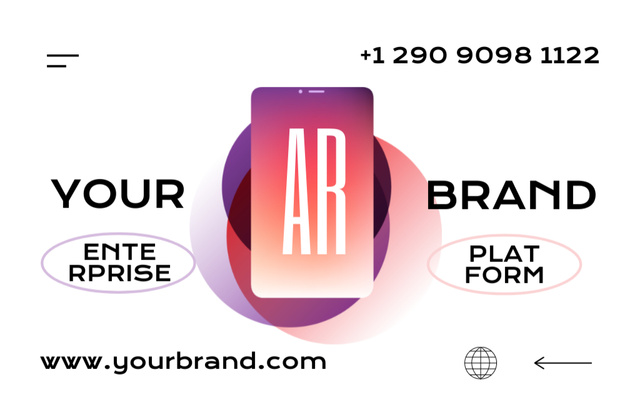 Brand Presentation Platform Business Card 85x55mm Tasarım Şablonu
