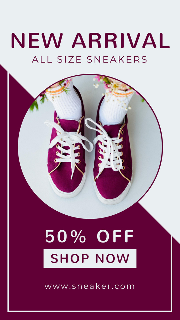 All Size Sneakers Discount Instagram Story Design Template