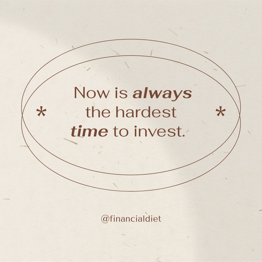 Investment Motivational quote Instagram Design Template