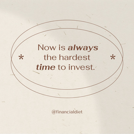 Investment Motivational quote Instagram tervezősablon