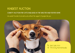 Charity Auction for Pets Announcement in Green