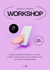 Creative Design Thinking Workshop Announcement In Lilac