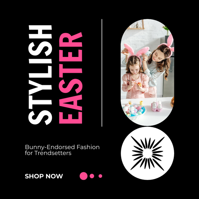 Ontwerpsjabloon van Instagram AD van Promo of Easter Fashion Sale