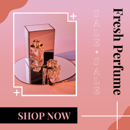Chic Fragrance Deal Sale Offer In Pink Instagram Design Template