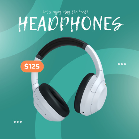 Nová cenová nabídka na sluchátka Instagram Šablona návrhu
