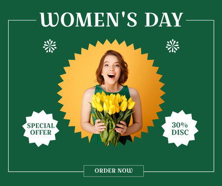 Template di design Special Offer on Women's Day Facebook