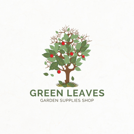 Garden Supplies Shop Ad Logo Design Template