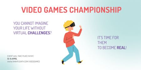 Platilla de diseño Video Games Championship announcement Image